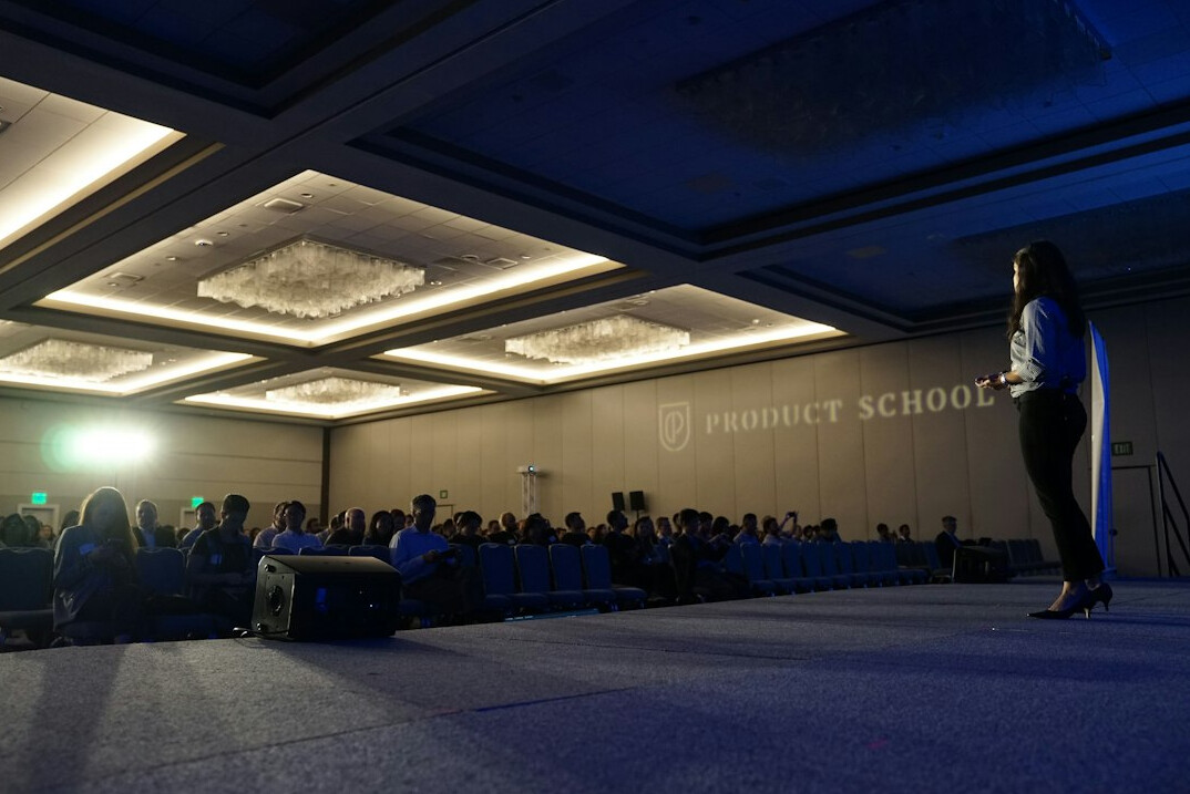 business presentation on stage